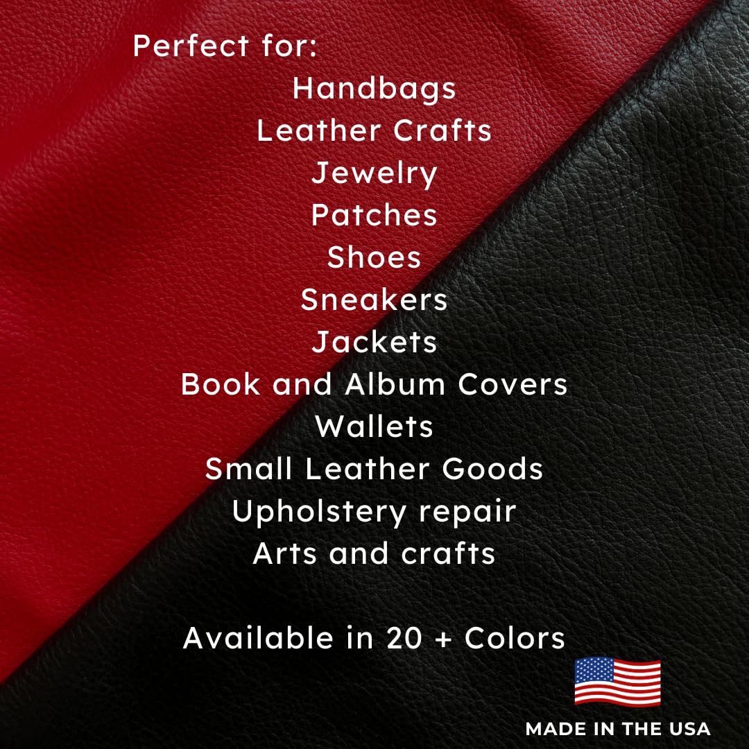 Natural Grain Cow Leather: 8.5'' x 11'' Pre Cut Leather Pieces (Cognac, 1 Piece)