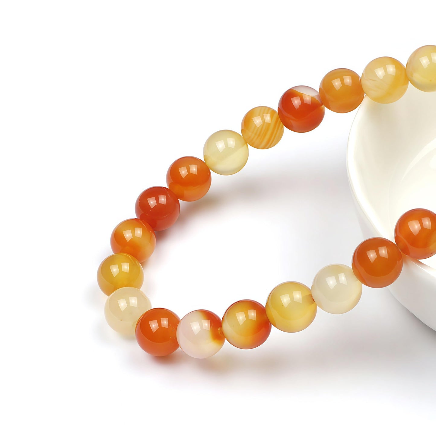MJDCB 7A Round Natural Red Carnelian Gemstone Beads Stone Loose Beads for Necklace Bracelet Charms Jewelry Making 15" (6mm)