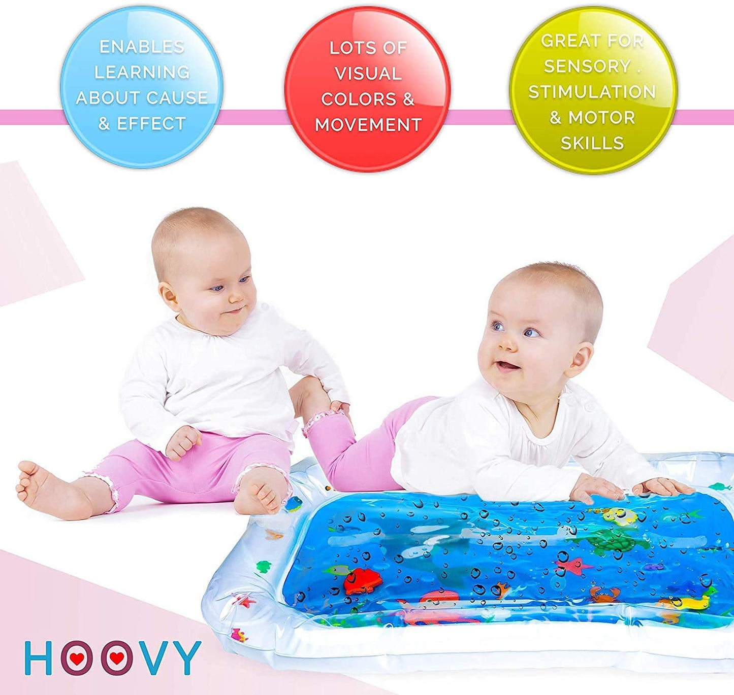 Tummy Time Water Mat for Babies - Fill N Fun Play Mat for Children and Infants, Fun Colorful