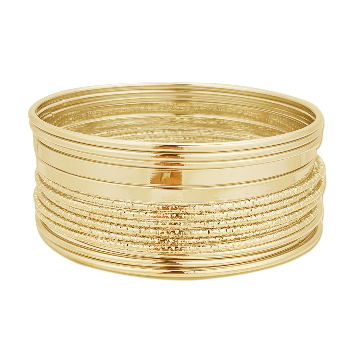 FUNOJOY Bangle Bracelets for Women,14K Gold Plated Boho Indian Multi Stackable Bangles For Women Jewelry Gifts