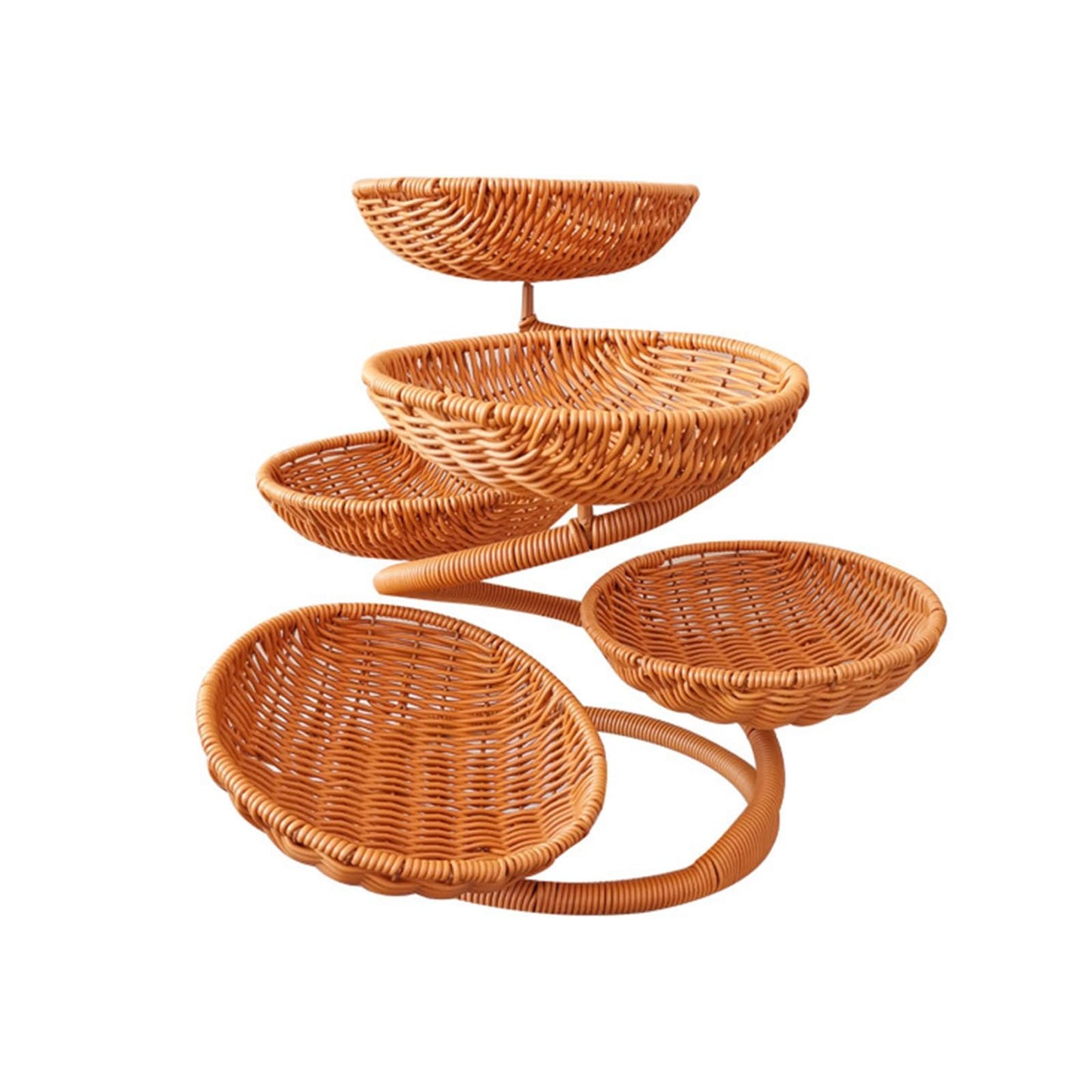 Unique Fruit Storage Tray Spacious Multi Layer with Detachable Basket for Storing Bread and Snacks in Styles Storage