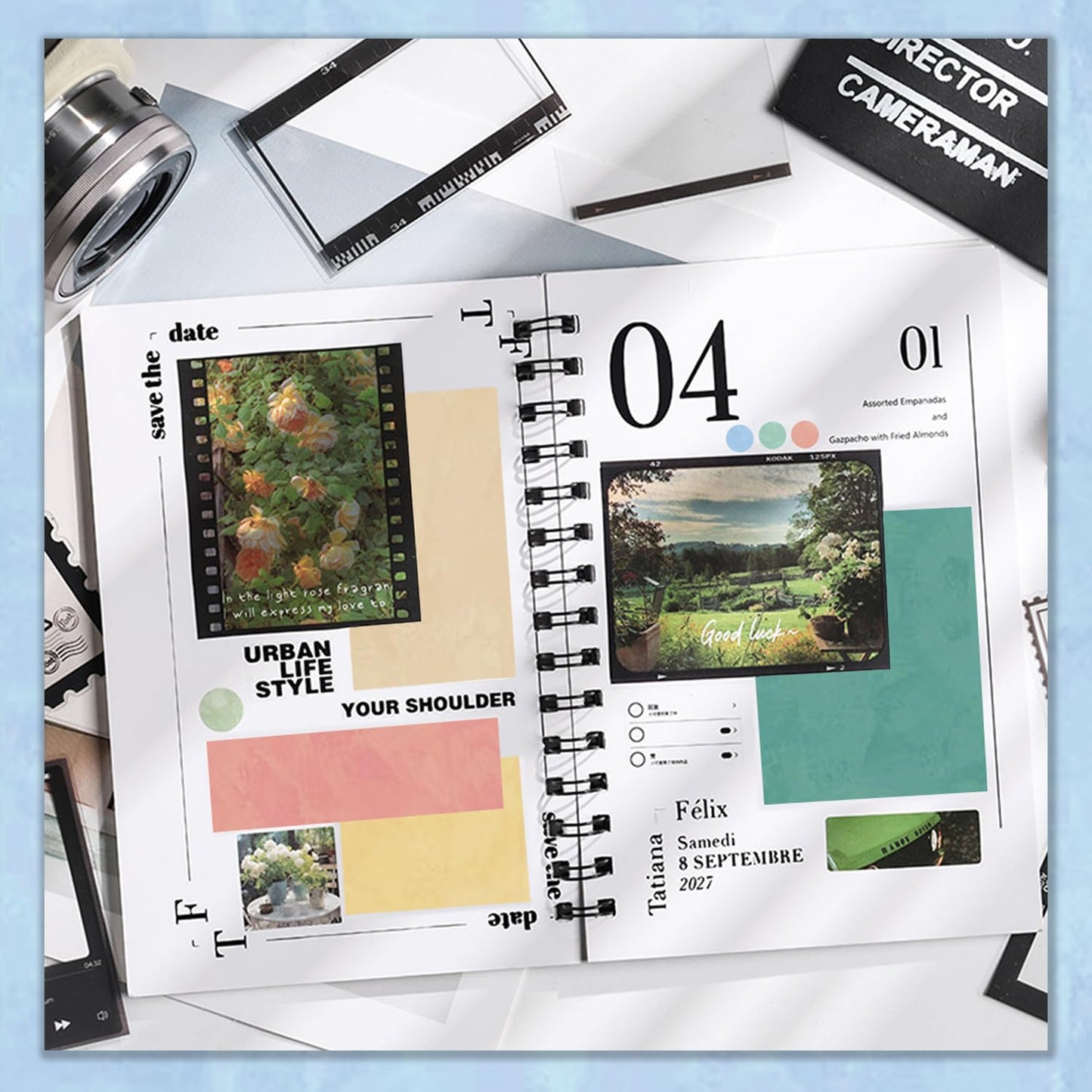 iChuan 24 Sheets Scrapbook Paper 12" Double-Sided Photo Backdrop Patterned Craft Paper 160gsm for Junk Journals Greeting Cards Album Decoration(Boho Design B)