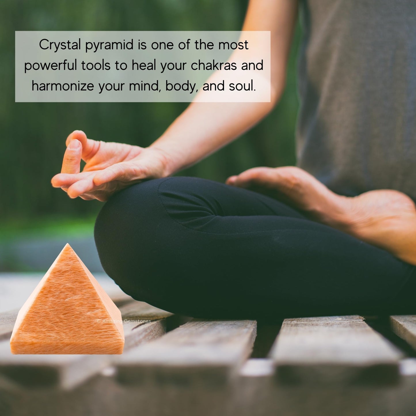 Amazing Gemstone Peach Moonstone Pyramid Crystal Healing Stones - 1.5" Great Pyramid Figurine of Natural Stone Pyramid for Meditation, Reiki, Chakra Balancing and Crystal Pyramids Grid