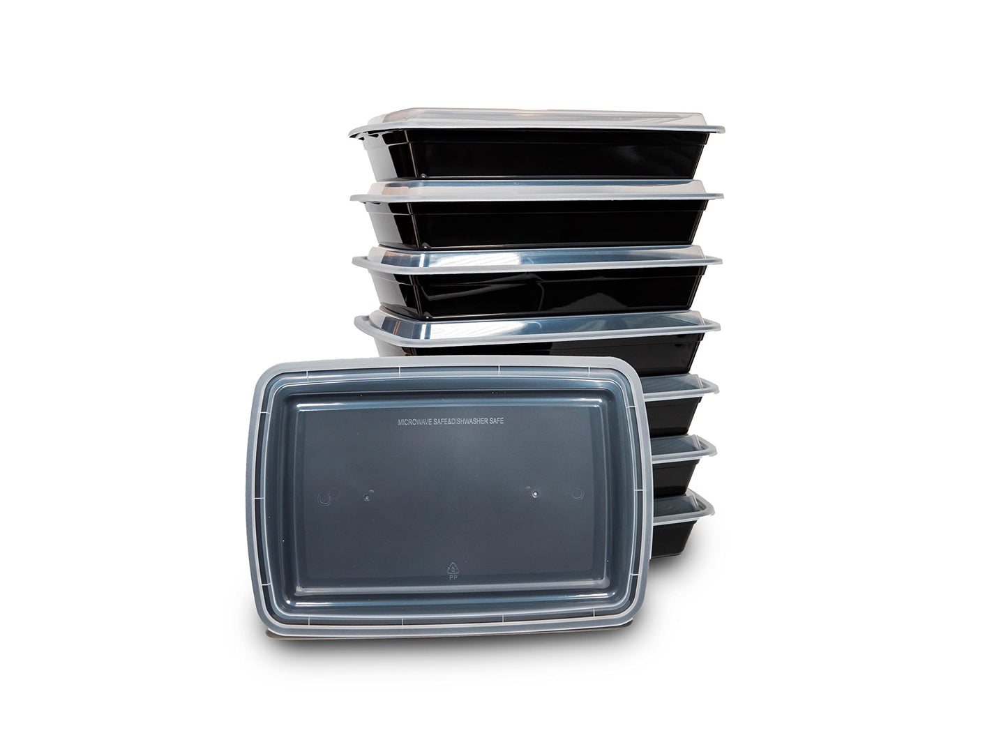 DHG PROFESSIONAL 50 sets Rectangle 58oz Meal Prep Containers with lids Microwavable Food Container Plastic BPA Free Rectangle