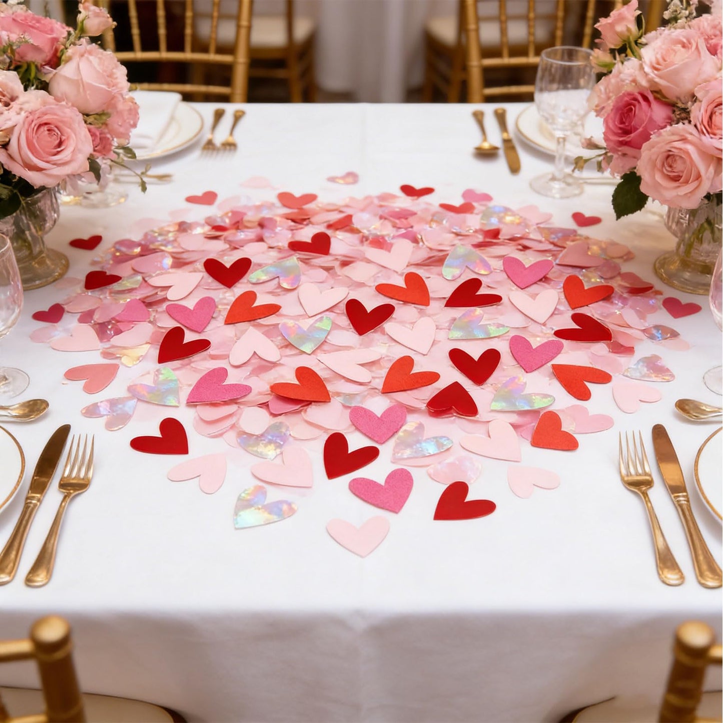 200Pcs Valentines Day Confetti Valentines Confetti Paper Hearts for Valentines Day Party Decorations Table Decorations Valentines
