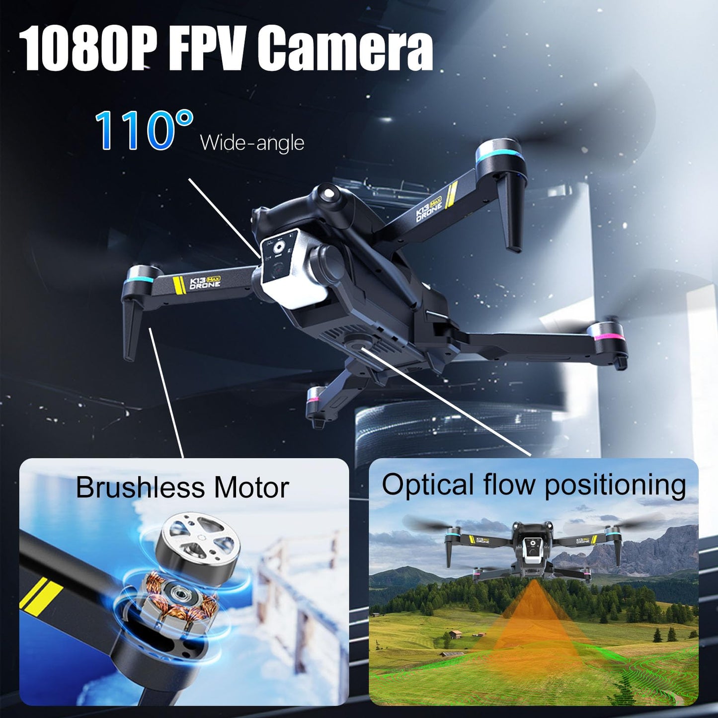 Weavixol Brushless Drone With Camera For kids And Beginner, Toy Drones With Screen On Controller, No Phone Needed, Entry-level Drone For Kid 8-12 With Auto Hover, Easy to Fly, One Click Take Off/Land, No FAA, Under 249g, 2 Batteries, SD Card