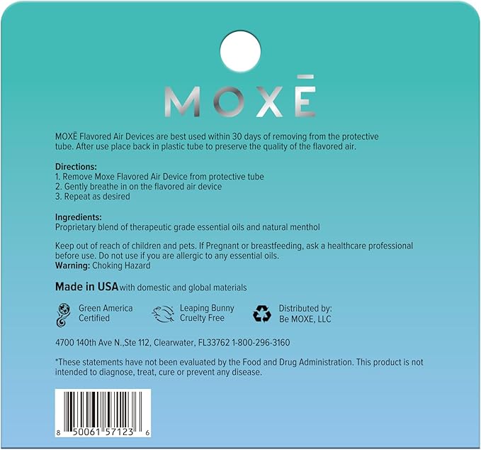 MOXE Natural Wintermint Air Inhaler | Non Electric Long-Lasting Flavored Air Refreshing Support | Oral Fixation Wintergreen & Menthol Essential Oils, Craving Relief