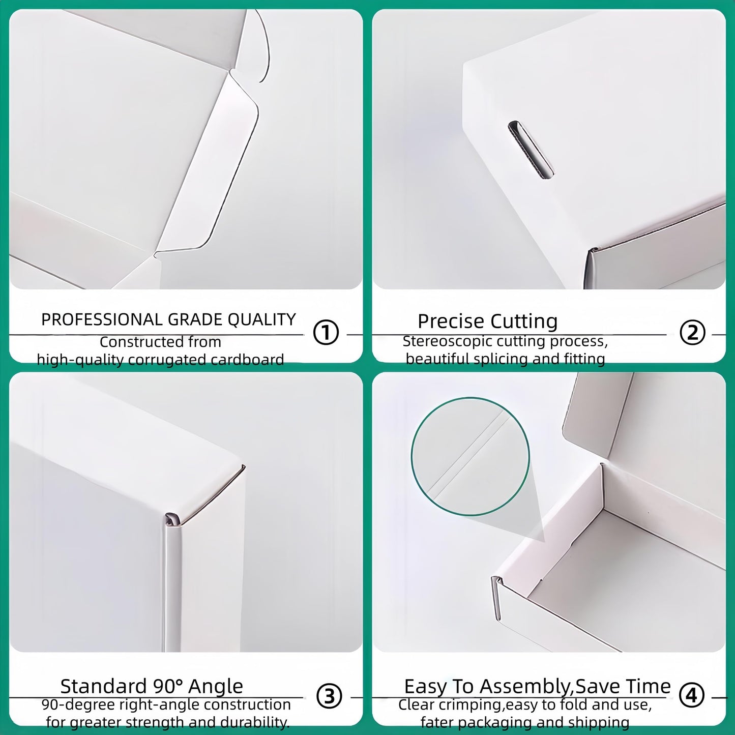 Small White Box 7 x 3.5 x 2 Inch 50 Pack Recyclable Corrugated Gift Mailers Storage Business Packaging Shipping Boxes