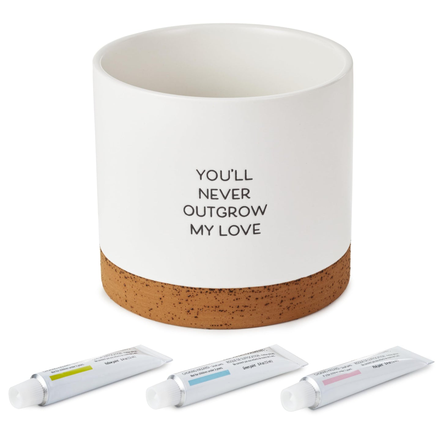 Hallmark Planter Handprint Kit (Never Outgrow My Love) Gift for Mom, Dad, Grandparent for Mother's Day, Father's Day
