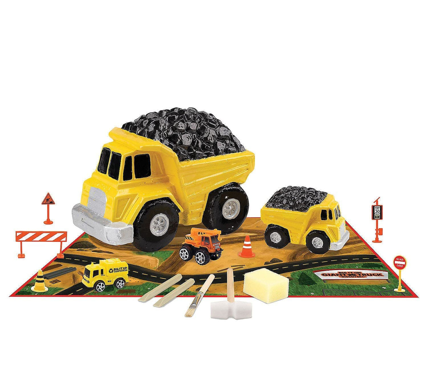 Dig It Up! Giant Truck Discovery - Includes 31 piece Kit - Gift and Construction Party Activity