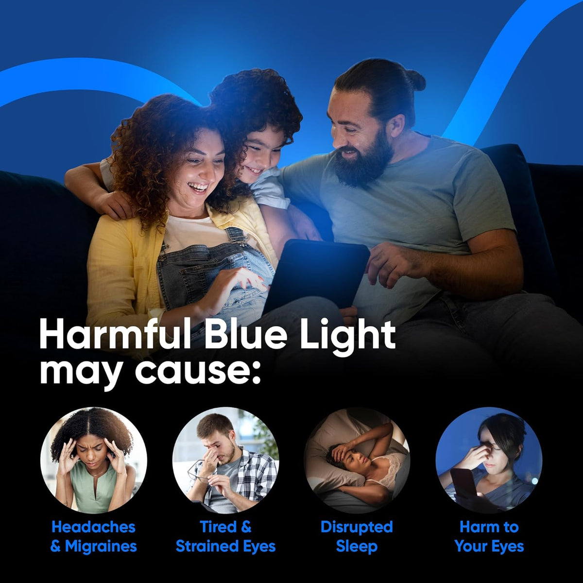 Ocushield Anti Blue Light Tempered Glass Screen Protector for iPhone 12 Pro Max 6.7" - Protect Your Eyes, Reduce Migraines & Improve Sleep