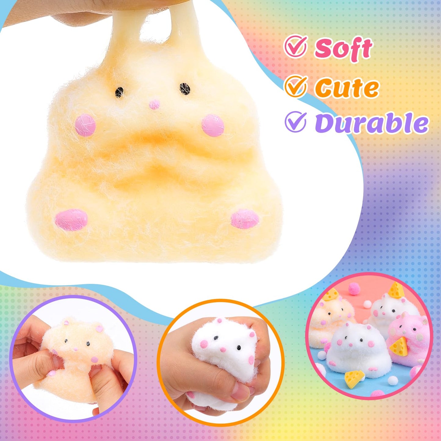 Taba Squishy Making Kit, DIY Taba Squishy Kit, 18oz FuFu Squishy 7 Molds Silicone, Liquid Silicone 1:1 AB Ratio Epoxy Resin Mix for Squishy, Stress Relief Taba Squishies, Gifts for Any Occasion