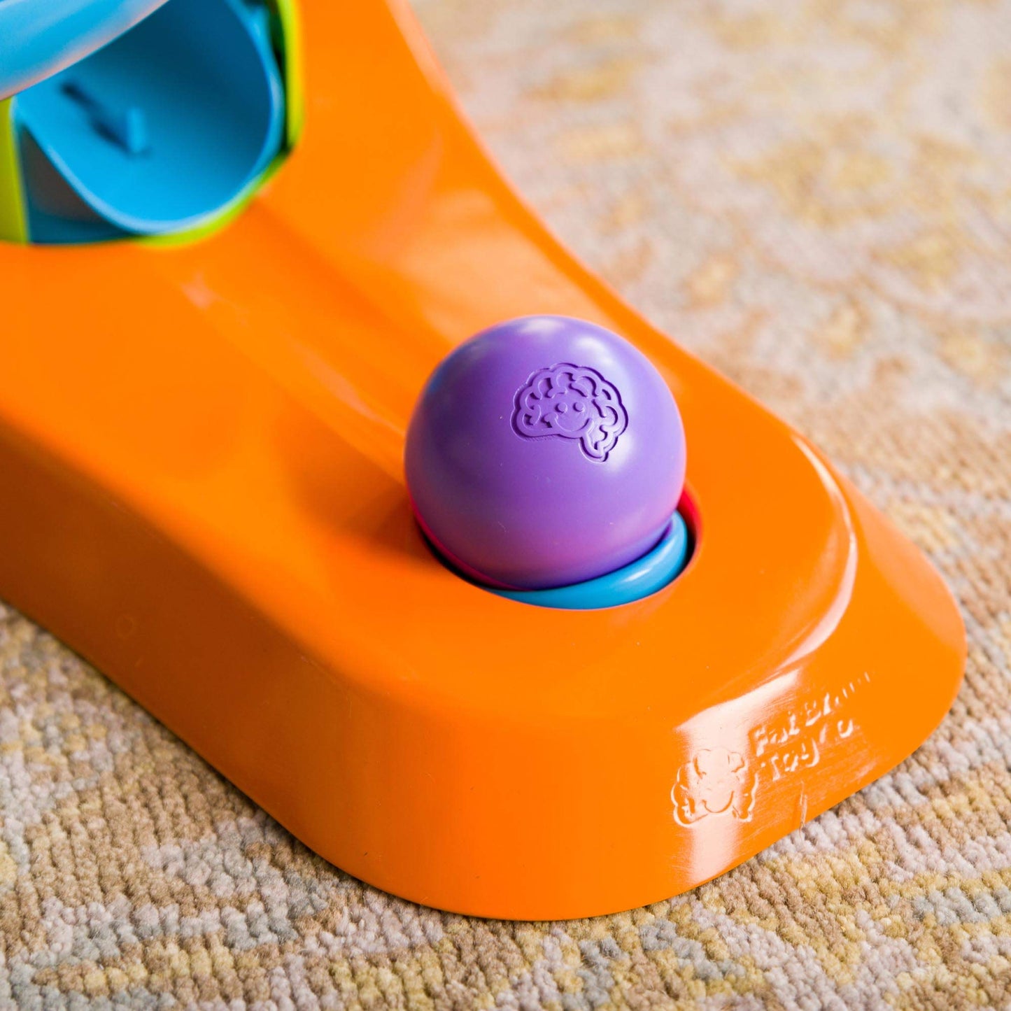 Fat Brain Toys RollAgain Tower, Cause-and-Effect Ball Run for Toddlers and Kids, Ball Drop Toy