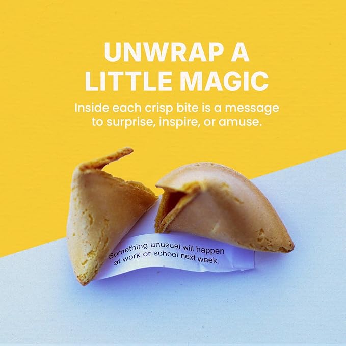 Fortune Cookies | 25 Pack | Individually Wrapped Fortune Cookies for Christmas, Parties, Weddings, Events, and Celebrations with Fun Fortunes -25 Pack
