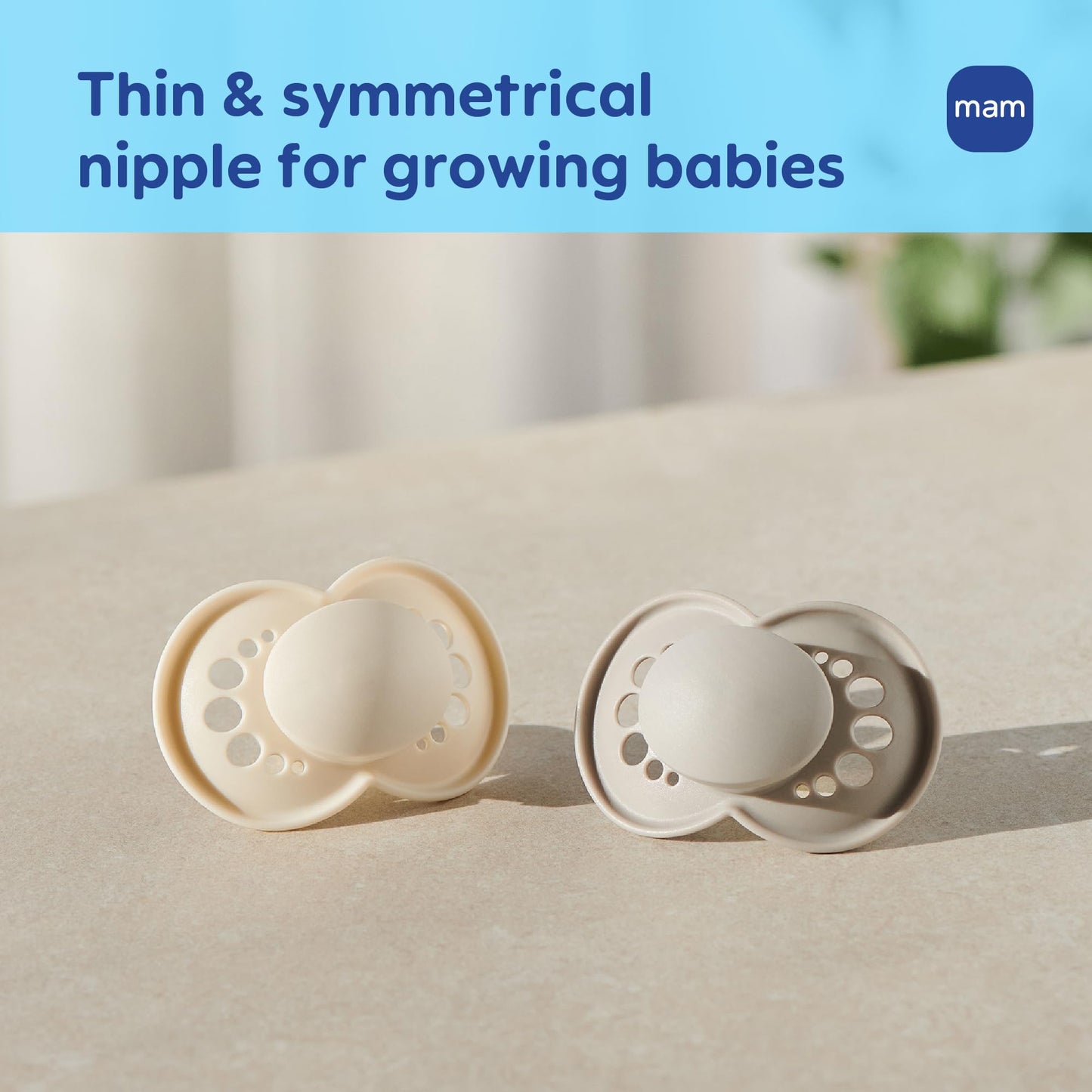 MAM Original Matte Baby Pacifiers 6-16 Months, Binky for Newborn Babies, BPA-Free Skin Soft Silicone Nipple, Easy to Clean, Developed with Medical Experts, 6 Count, Made in Europe