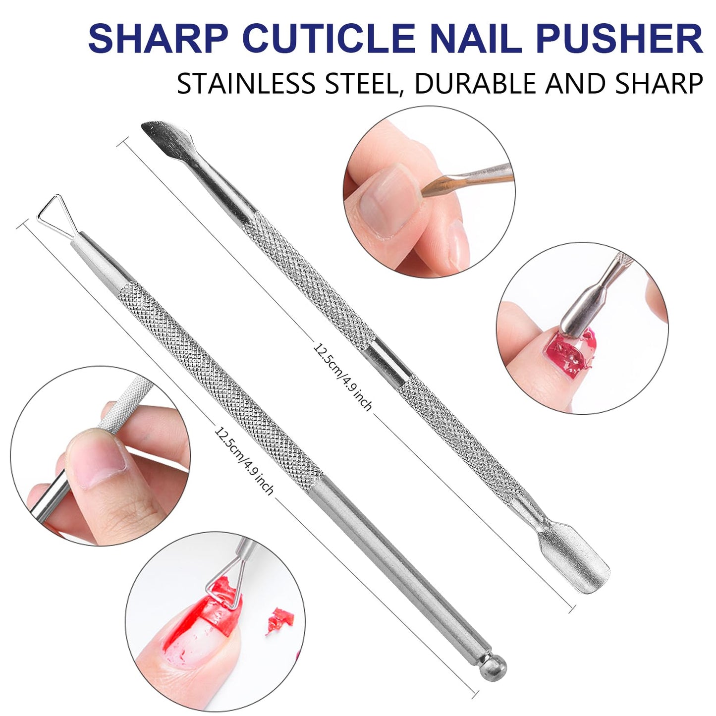 Electric Nail Soaking Bowl, Heated Nail Soak off Bowl for Acrylic Nail Polish Remover, with Stainless Steel Silver Cuticle Pusher