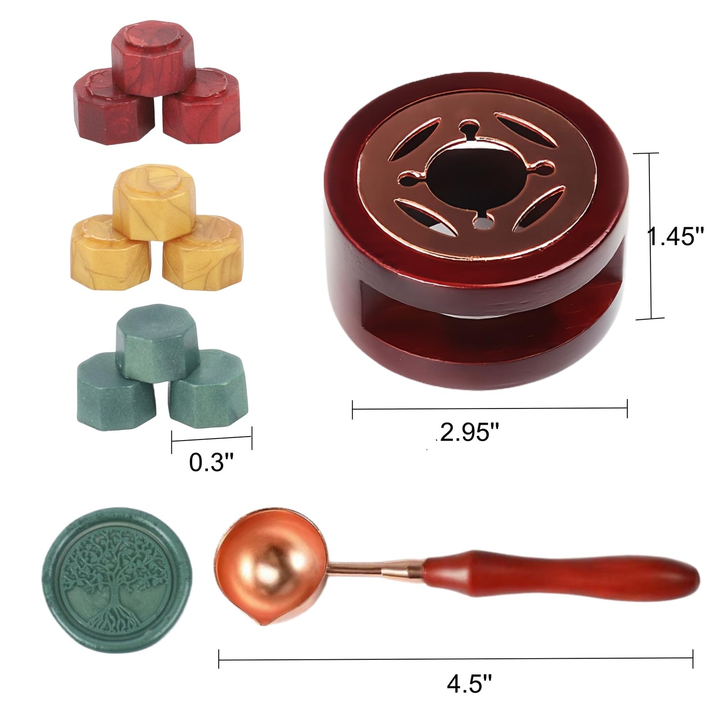 Wax Seal Kit, 56 Colors 1456 Pcs Sealing Wax Beads with Melting Warmer Spoon, Candles, Seal Stamp Set for Wedding Invitation, Letter Stamp Sealing and DIY Craft