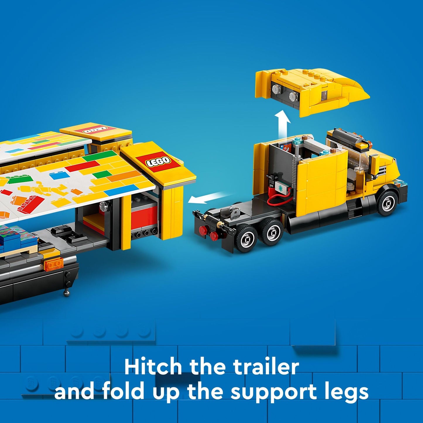 LEGO City Yellow Delivery Truck Toy - Semi Truck Building Toy for Boys & Girls, Ages 8+ Years - Gift for Birthdays - Pretend Play W/ 3 Minifigures - 60440