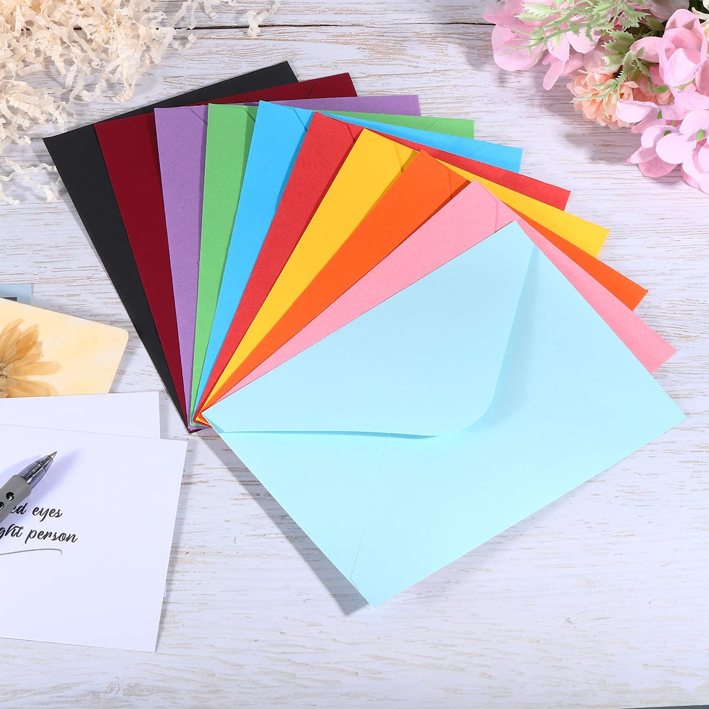 PATIKIL Mini Envelopes, 100 Pack Mini Gift Card Business Card Envelope for Greeting Weddings, Yellow