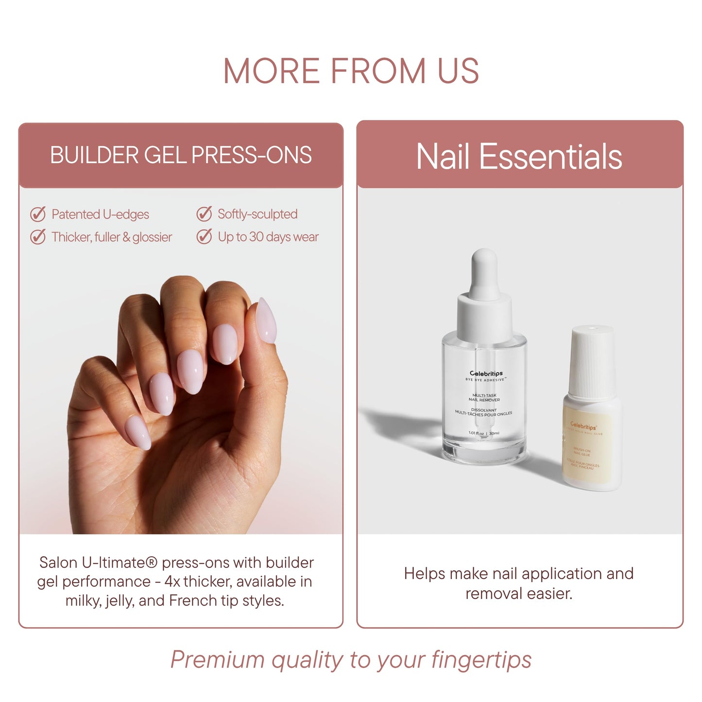 Celebritips Nail Art Press-Ons | Cinnamon Powder, Short Almond Nails, Reusable, Salon Quality Fall Nails | 16 sizes - 32 Nails Kit with Super-hold Nail Glue and Sticky Tabs