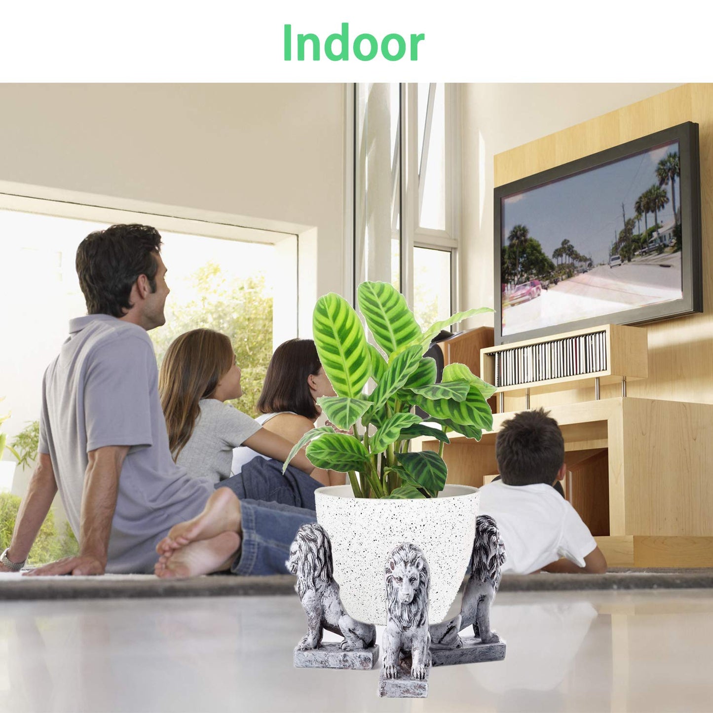 Ciyuan Lion Shaped Resin Pot Feet for Outdoor Planters, 3 Pack, 1.7"W x 2.9"L x 3.9"H, 0.64kg, 20lbs Load Capacity