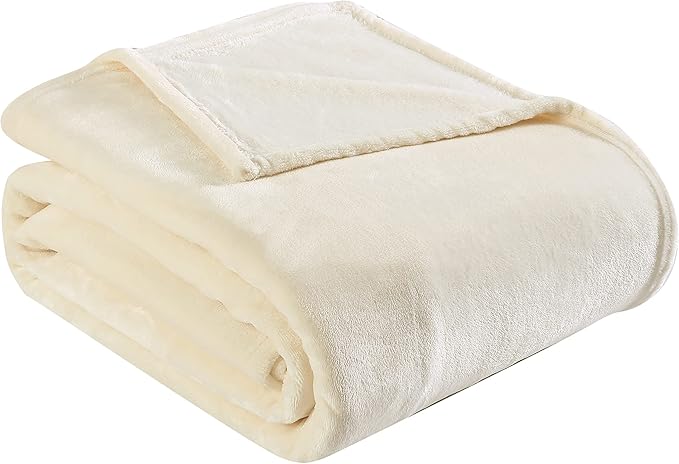Eddie Bauer - Queen Blanket, Ultra Plush Bedding, Lightweight Home Decor for All Seasons (Ivory, Queen)
