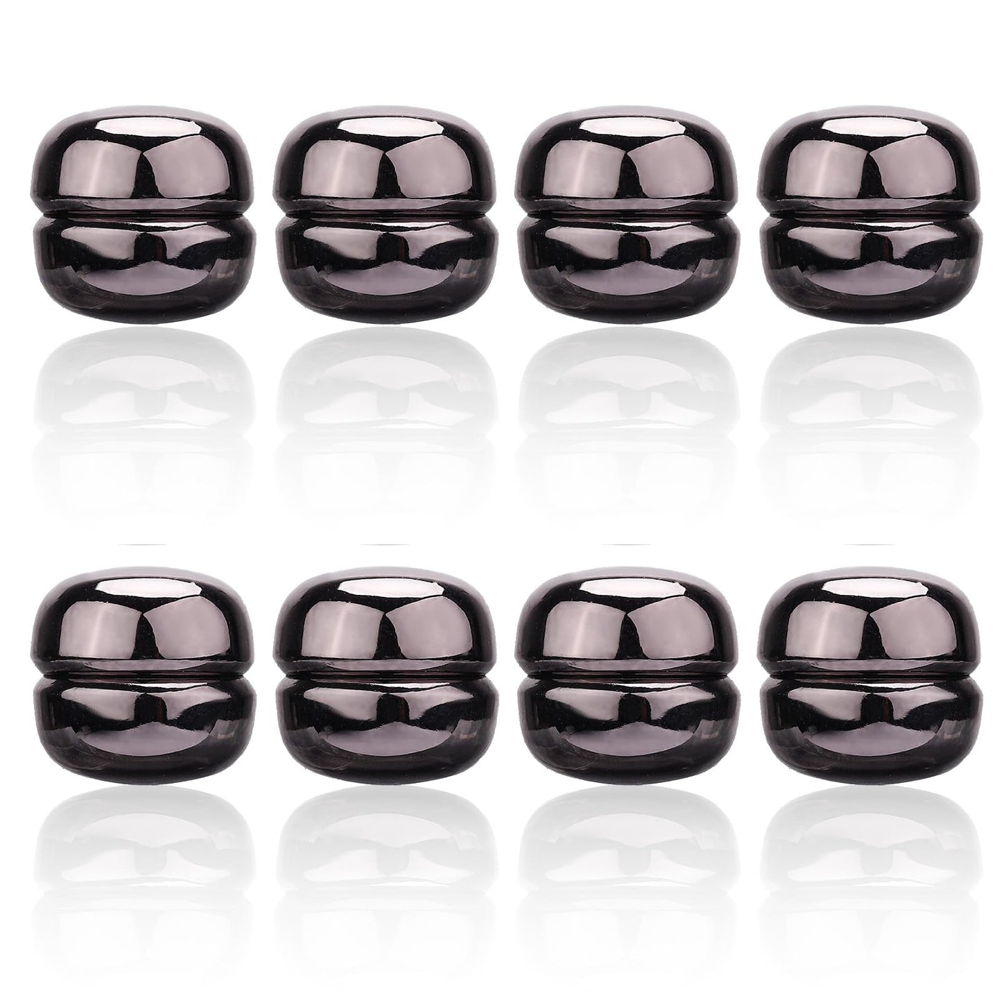 8pcs Strong Magnetic Hijab Pins - Multi-Purpose No-Snag Buttons, Scarf Clasp, Pinless Brooch for Women's Clothing (Silver)