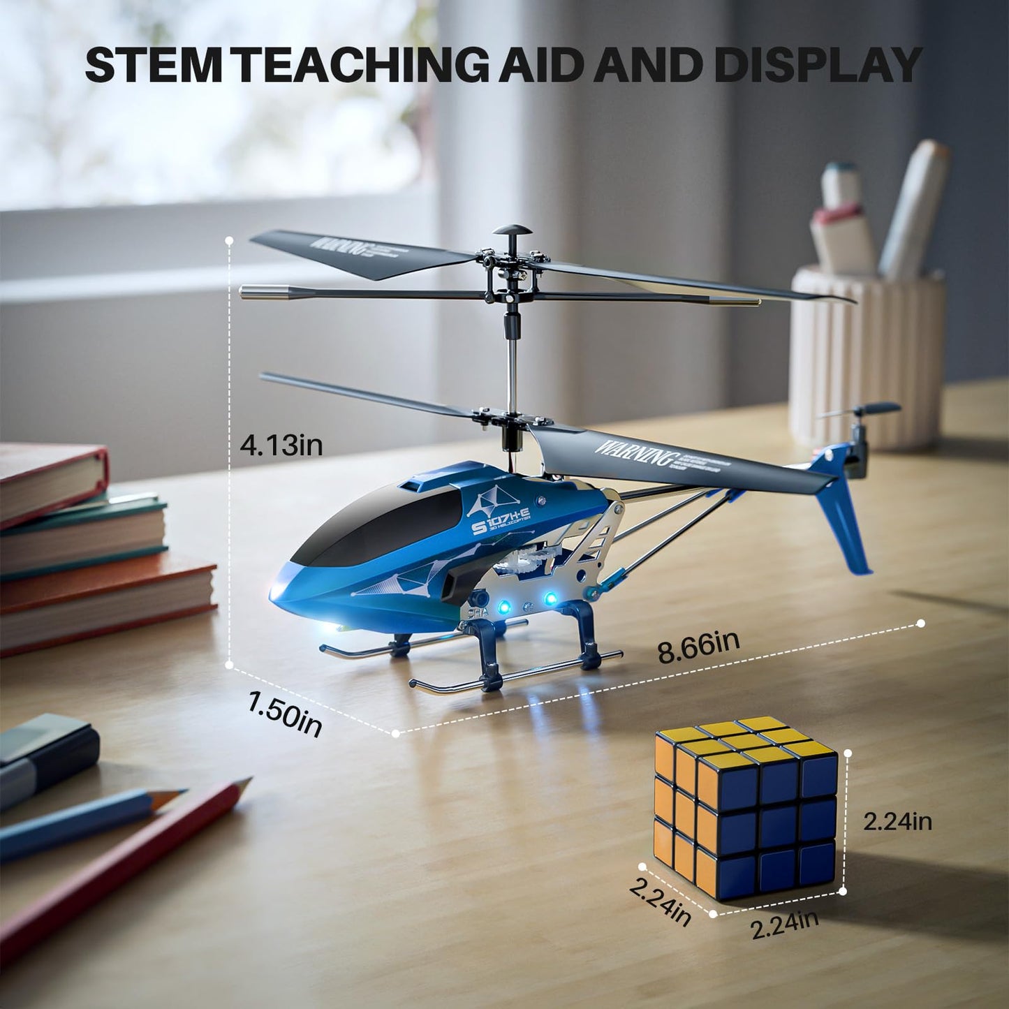 SYMA Remote Control Helicopter, S107H-E RC Helicopter with One Key take Off/Landing, High & Low Speed and Durable Alloy Design, Gift Toy for Kids and Beginners