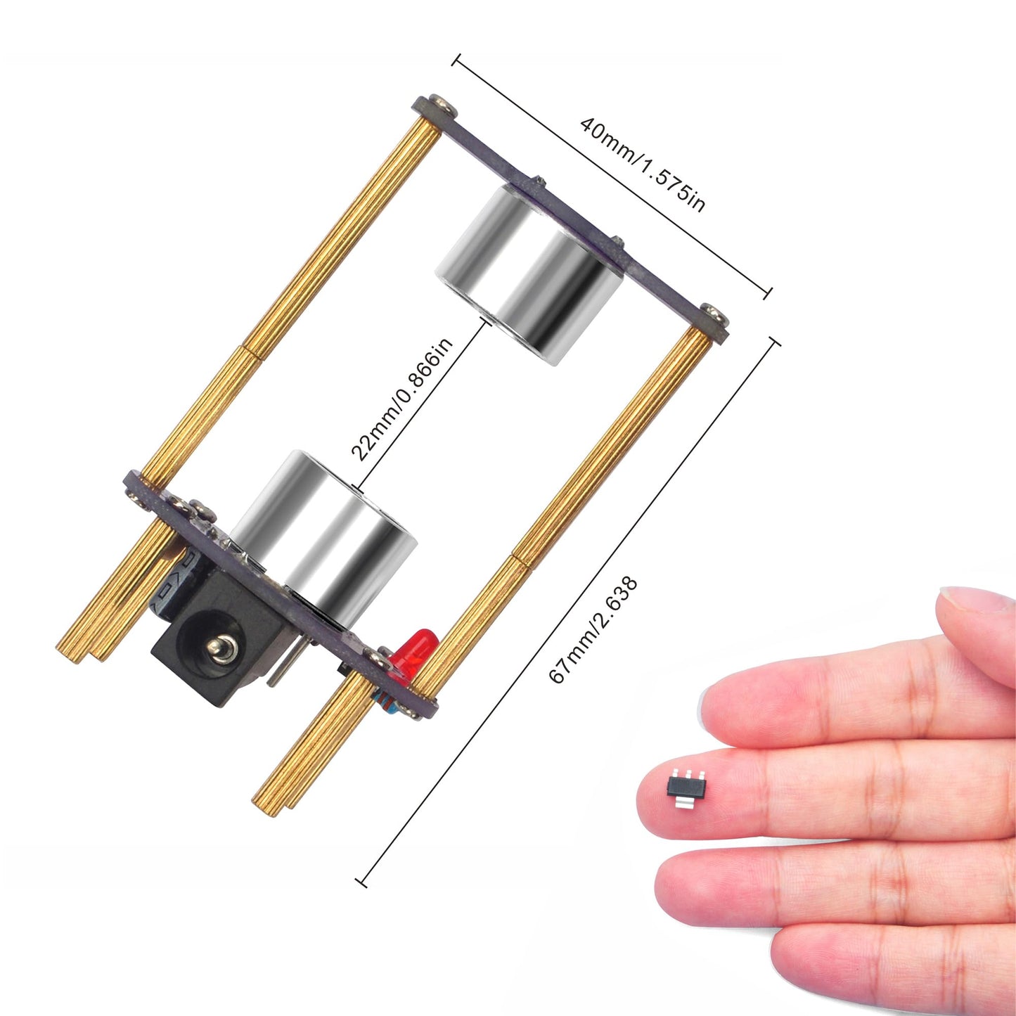 OSOYOO Ultrasonic Levitation Soldering Kit, STEM Electronics DIY Practice Kit for Beginners to Learn to Solder, Build Sound Wave Floating Ball Experiment, USB Powered Science & Engineering Project