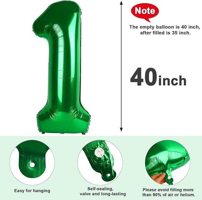 40 Inch Balloon 30 Number, Happy 30th Birthday Decoration for Her Him, Dark Green Foil Number Balloons for Celebration Engagement Memorial Day's Big Event Supplies