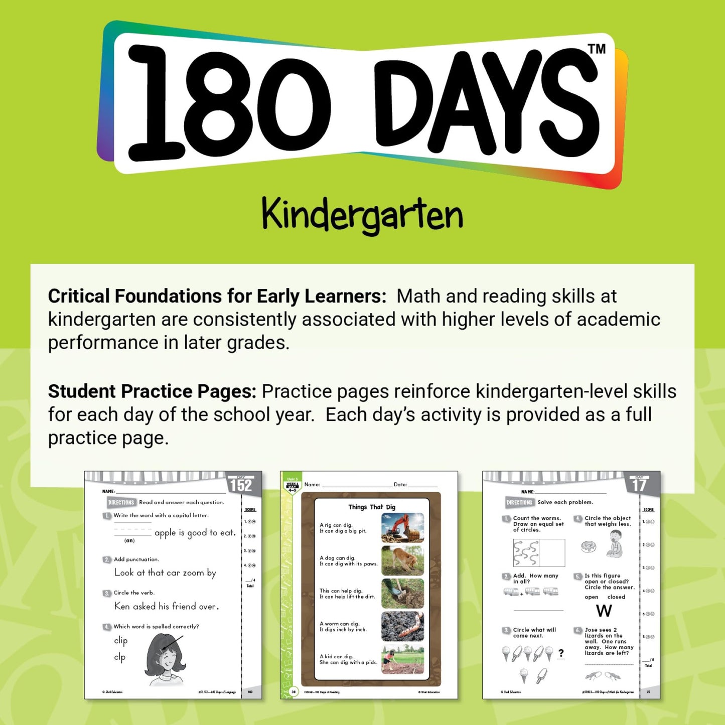 180 Days™: Social-Emotional Learning for Kindergarten: Practice, Assess, Diagnose (180 Days of Practice)