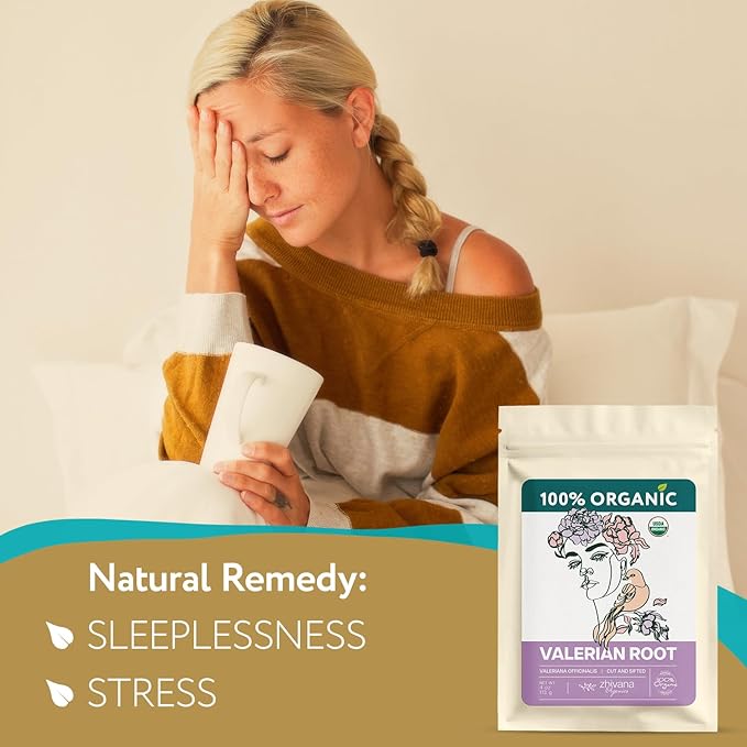 Super Value Pack 5 LB - Organic Valerian Root Tea - Stress Release, Nervous System Support - Sleep Better & Longer