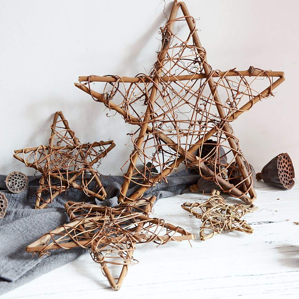 Natural Grapevine Mesh Star Wreath DIY Craft Vines Base Grapevine Roll for Rustic Summer Fall Christmas Wreath Door Garland Hanging Decor