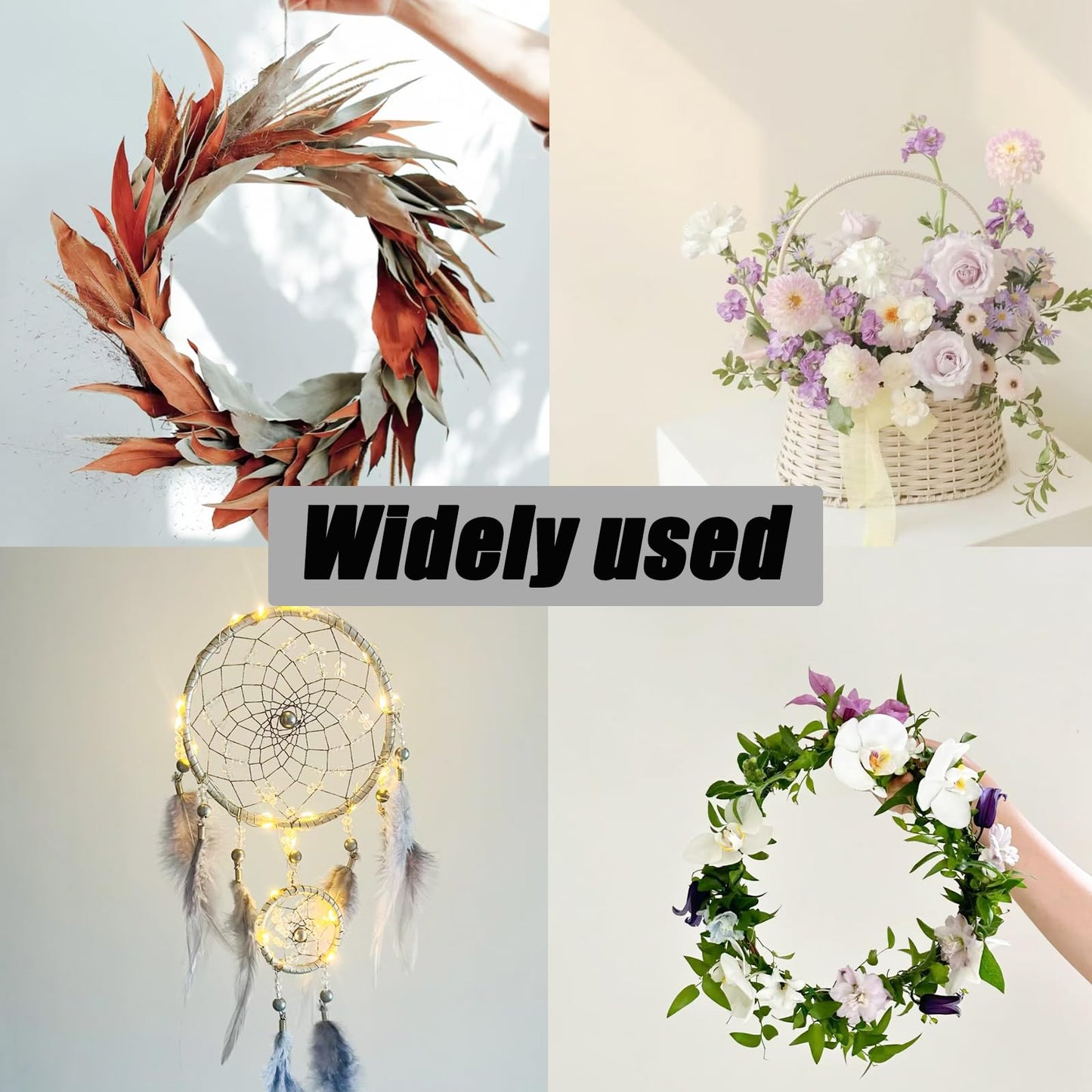 Pocoxll 10 Pcs 10 Inch Metal Hoops for Crafts, Dream Catcher Rings, Wire Wreath Frame Floral Hoop Rings for Wedding Wreath Decor and DIY Wall Hanging Crafts(Light Gold)