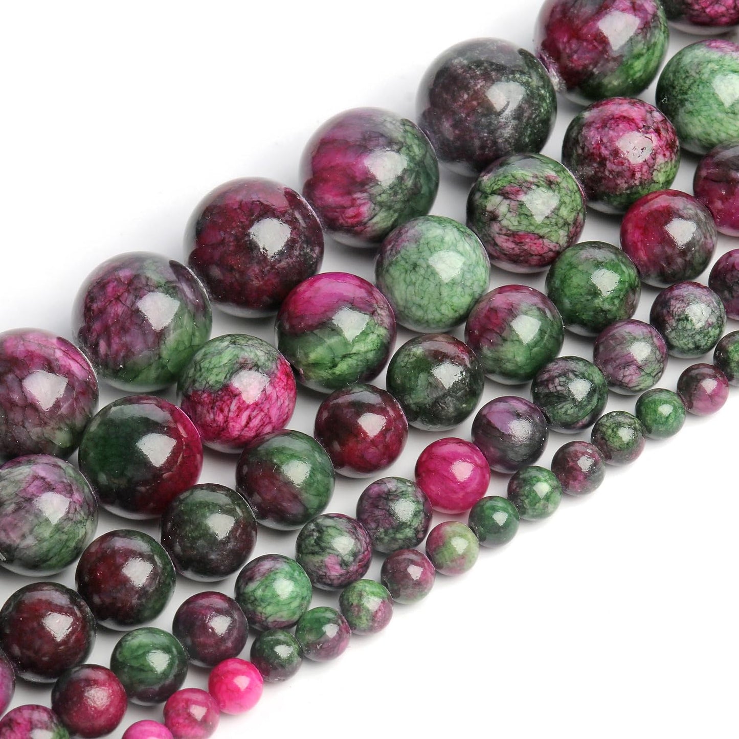 Yochus 60pcs 6mm Mixed Persian Jade Energy Healing Round Bulk Gemstone Beads for Jewelry Making Bracelet Necklace Earring DIY