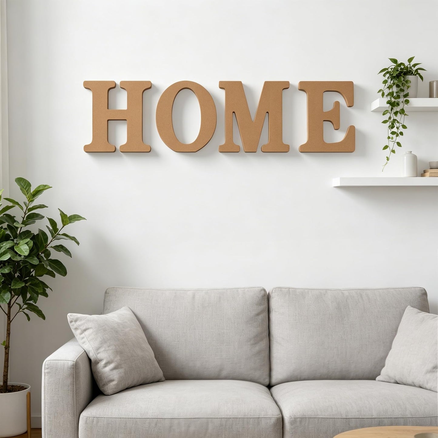 AOCEAN 12 Inch Designable Wood Letters Unfinished Wood Letters for Wall Decor Decorative Standing Letters Slices Sign Board Decoration for Craft Home Party Projects (S)