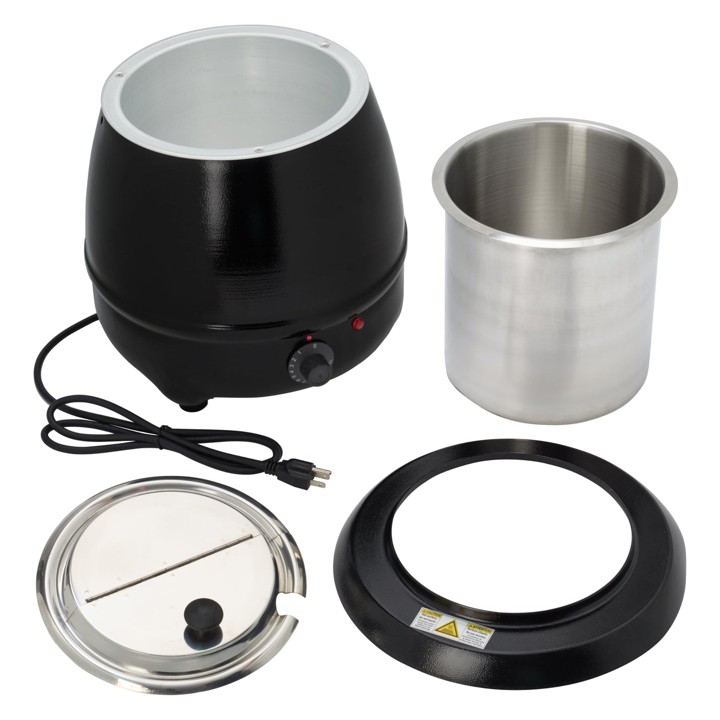 Winco Electric Soup Warmer, 10.5-Quart,Black