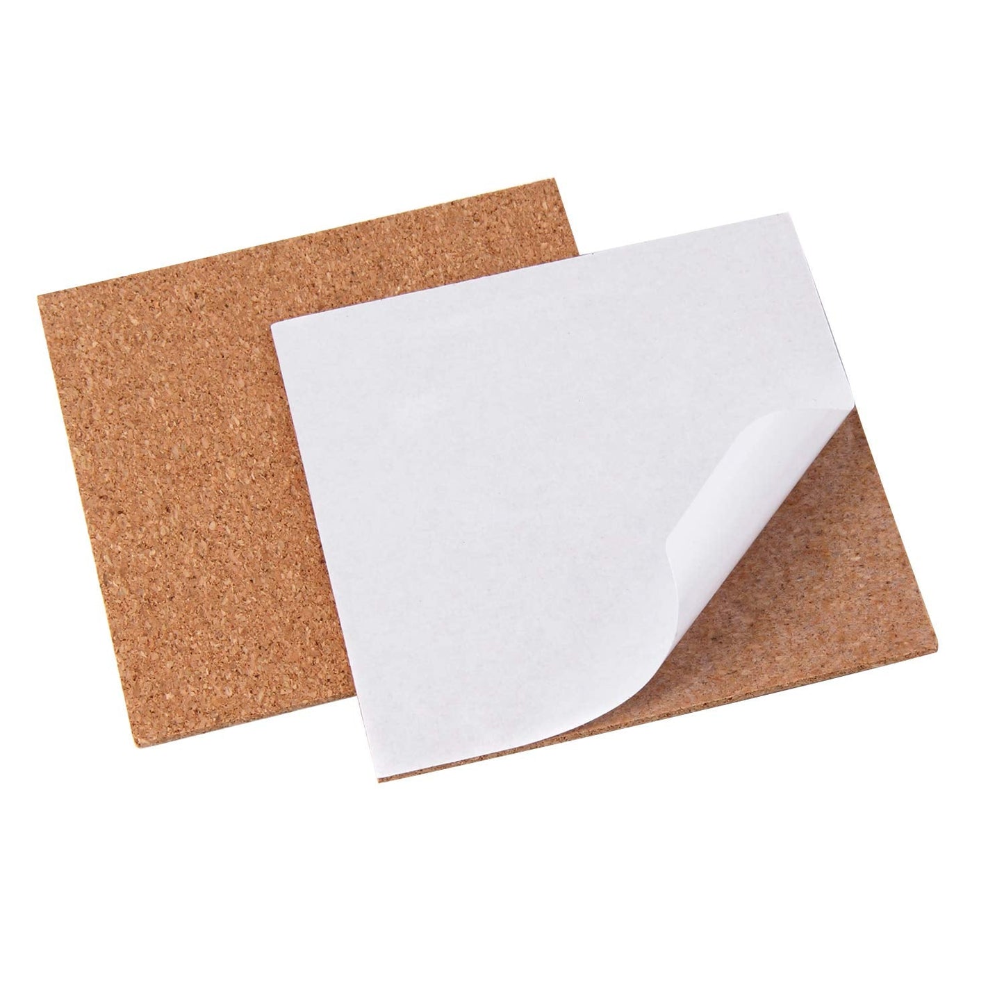 Arroyner 110 Pack Self Adhesive Cork Squares and Round DIY Adhesive Cork Board for Coasters and DIY Crafts
