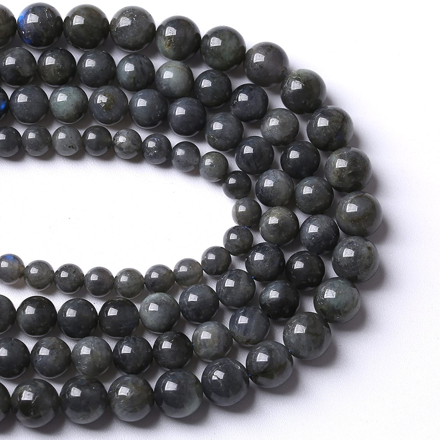 4MM 88PCS Natural Stone Black Labradorite Beads Crystal Loose Beads for Jewelry Making DIY Bracelet