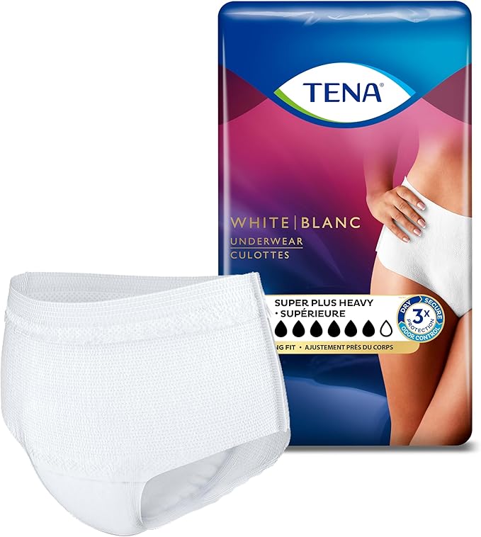 Tena Incontinence & Postpartum Underwear for Women, Super Plus Absorbency - Small/Medium - 56 Count