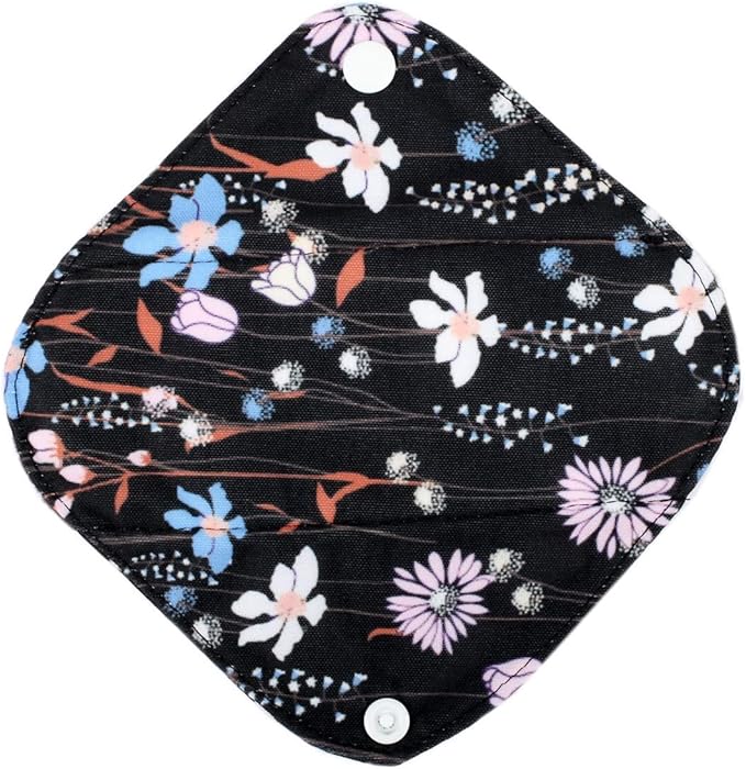 5 XS Panty Liners 1 Wet Bag Cloth Menstrual Pads Reusable Washable (Floral, XS Panty Liners)