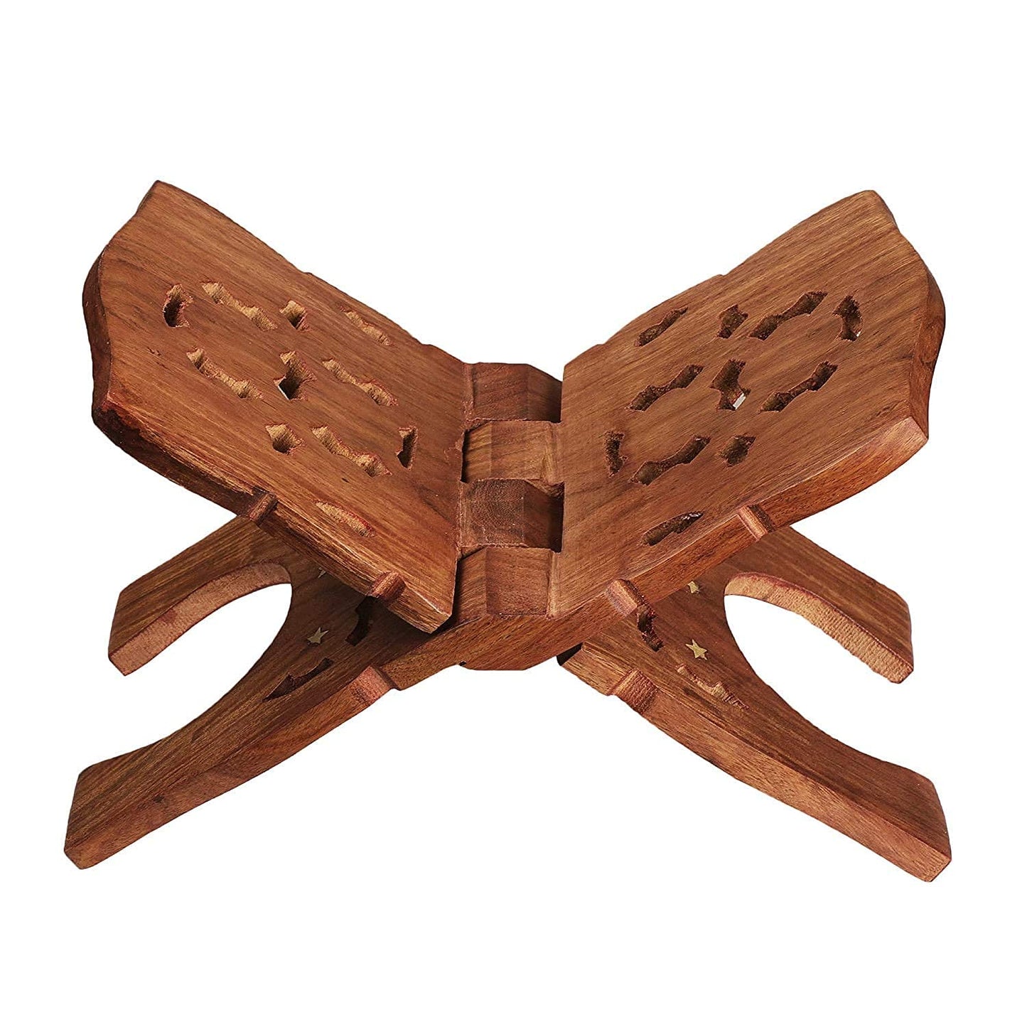 Wooden Holy Book Stand Reading for Geeta | Gita | Ramayan Book Stand | Ramcharitmanas | Ram charit Manas Stand Gift for Bride or Bridal Book Document Stand - 10 INCH 4MA16