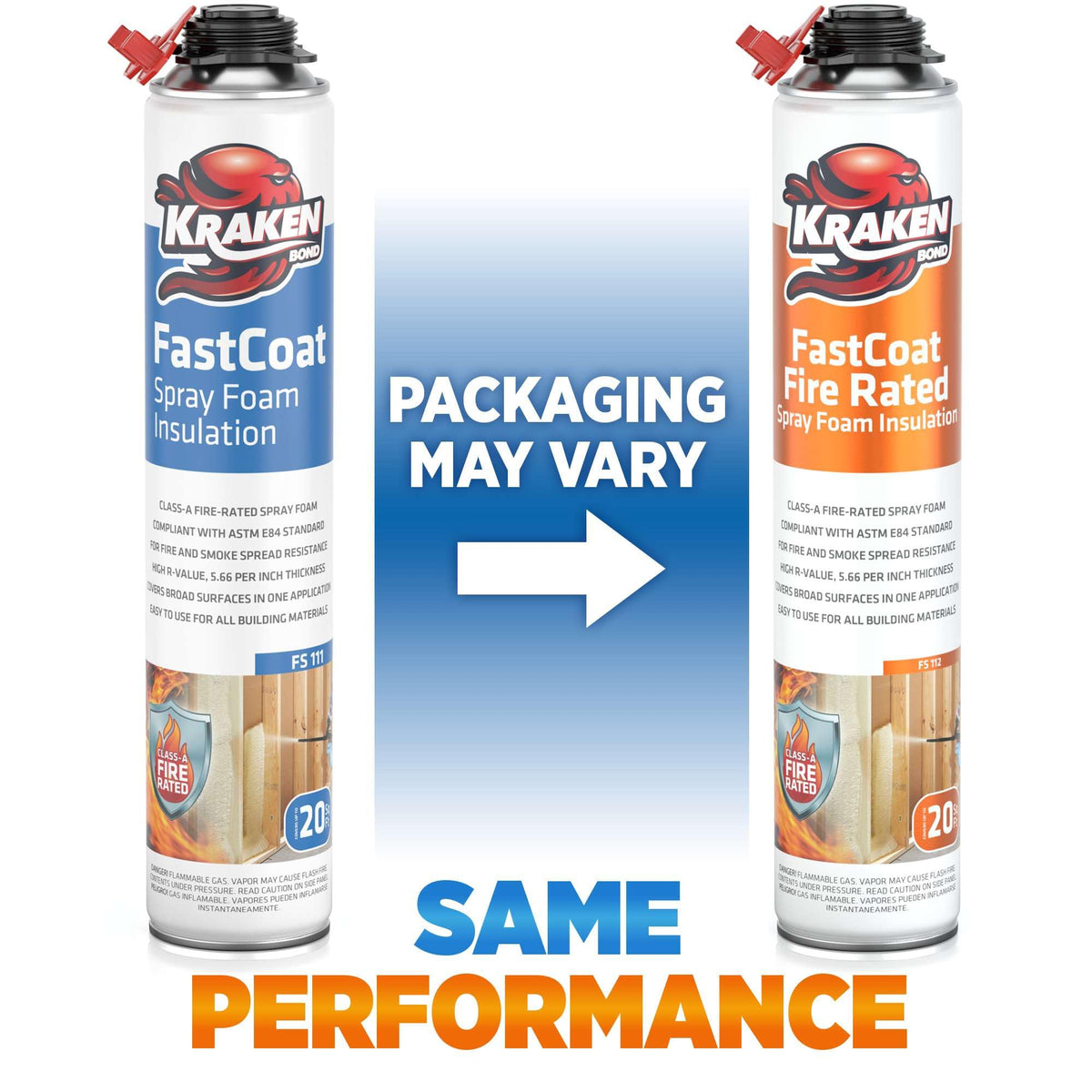 Fastcoat Fire Rated Spray Foam Insulation Kit Closed Cell in a Can 3840 sq ft (192 Count)