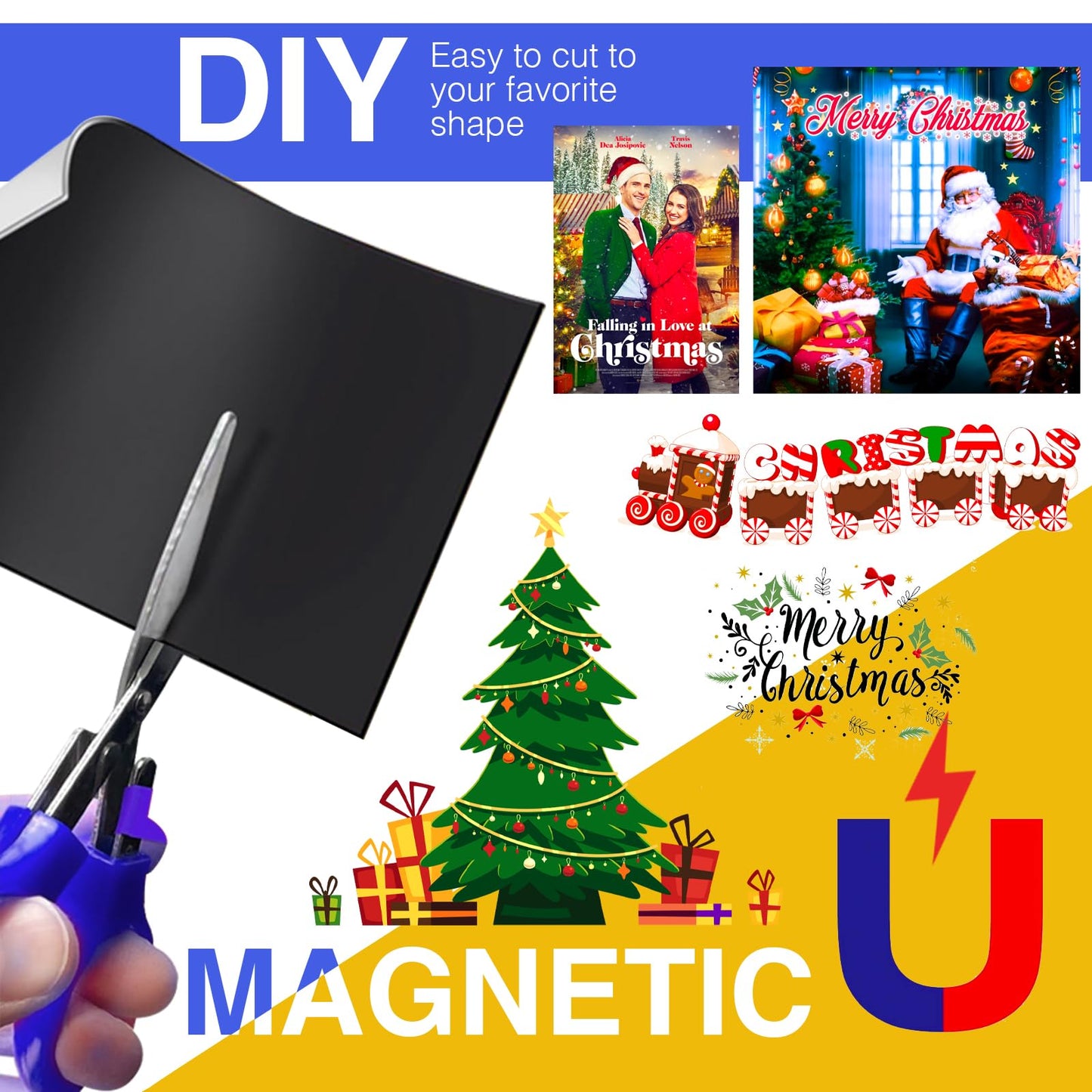 JINGZHAN Printable Magnetic Paper Non-Adhesive, 8.5" x 11" 12 Mil for Inkjet Printer & DIY Crafts, 10 Sheets