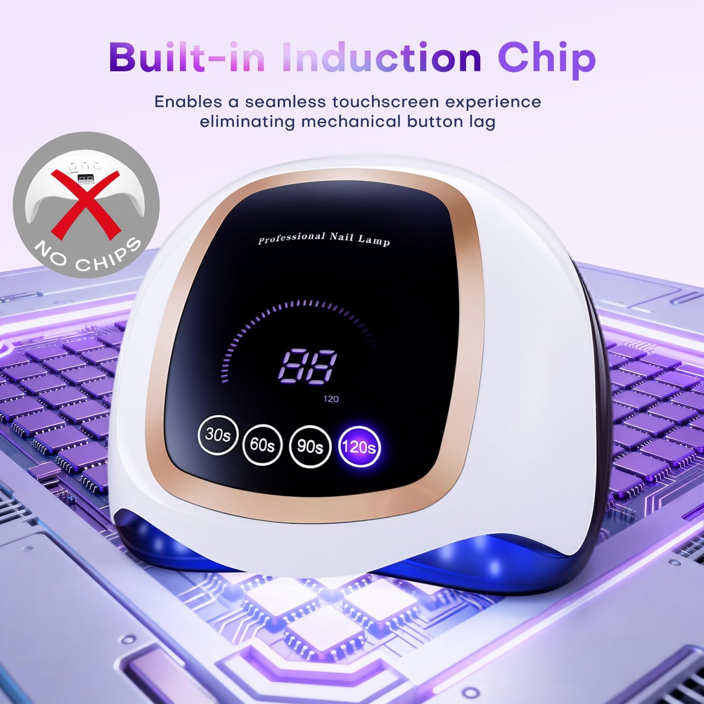 Gugusure UV LED Nail Lamp, Upgrade 180W Nail Dryer for Gel Polish with LCD Display, Auto Sensor and 4 Timer Settings, Professional Curing Lamp Light with 42 Beads for Salon and Home