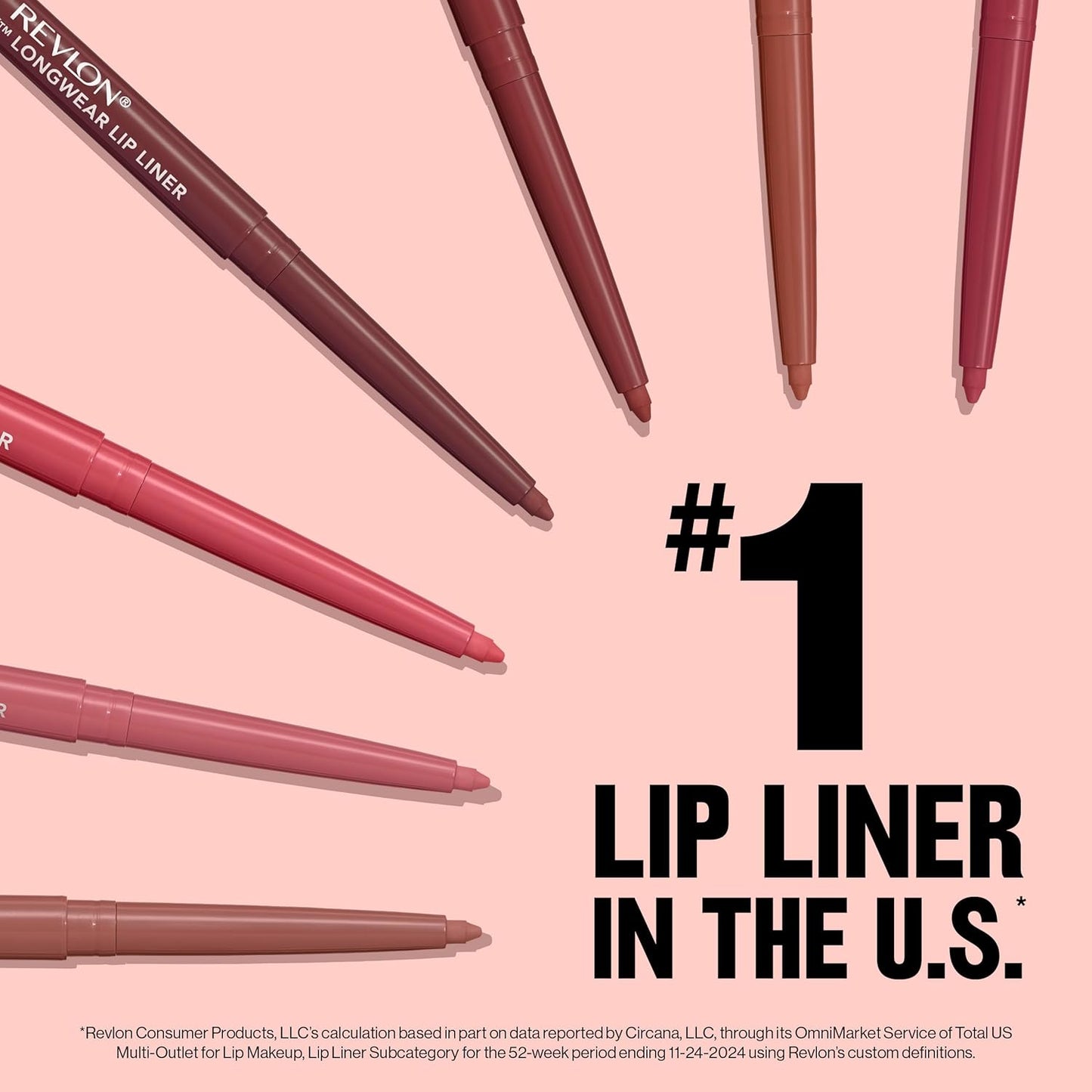 Revlon Colorstay Lip Liner Makeup with Built-in-Sharpener, Longwear Rich Colors, Smooth Application, 685 Natural, 0.01 oz