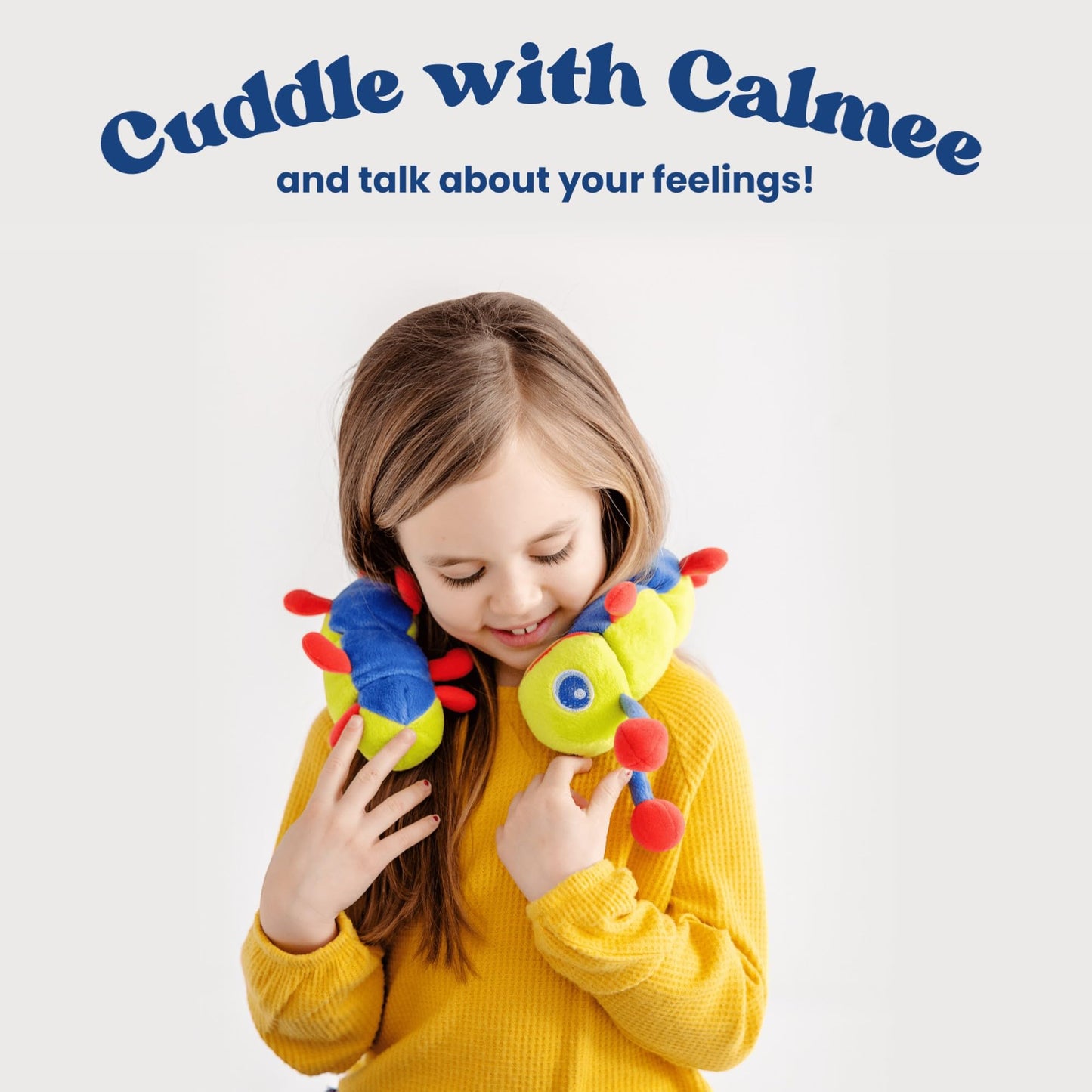 Calmee the Caterpillar Weighted Sensory Plush Toy for Kids, Breathing Exercise & Calming Tool for Focus and Emotional Regulation, SEL Mindfulness Toy for Home & Classroom. Soft, Durable, & Washable.