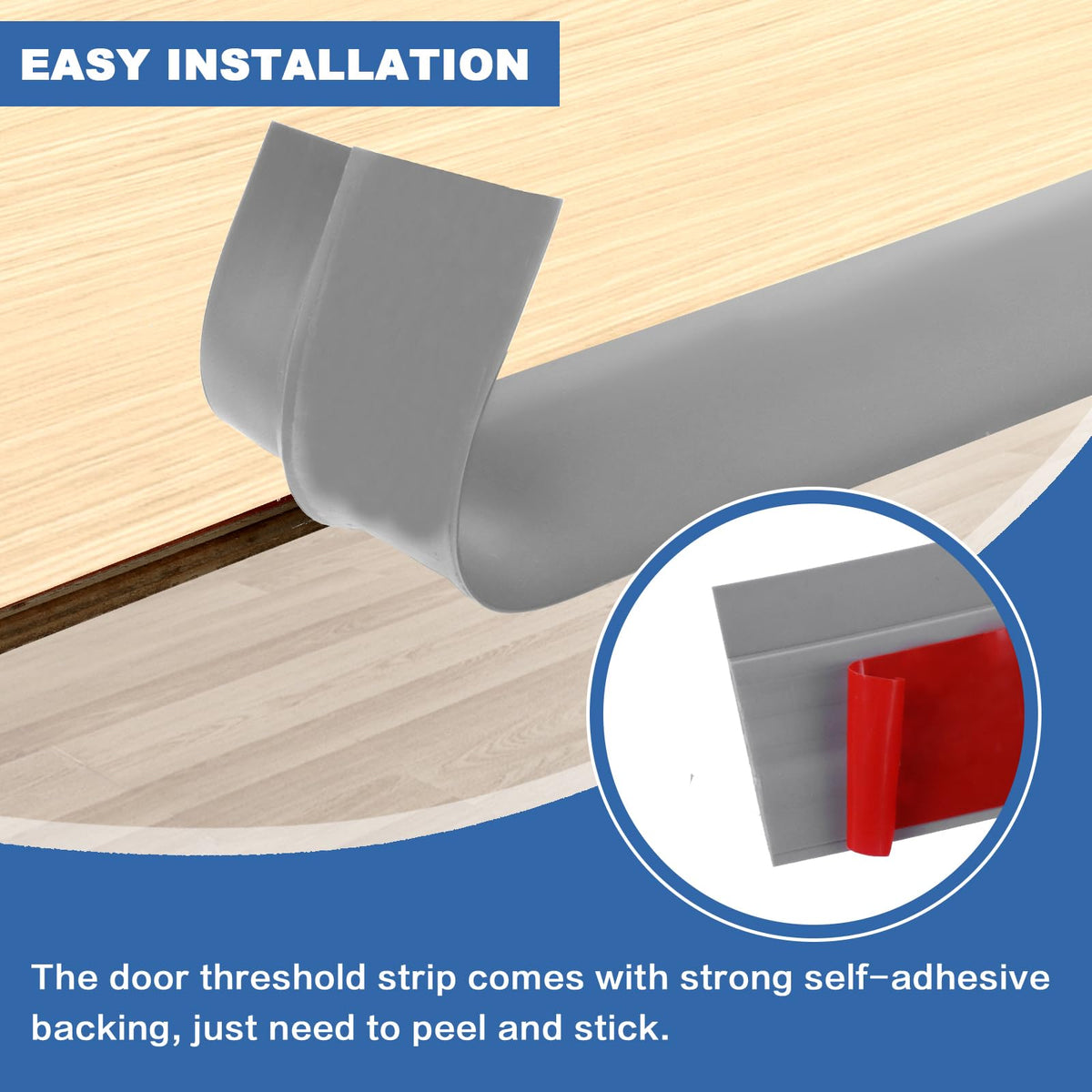 Vinyl Door Threshold Flooring Transition Strip Self Adhesive Carpet Edging Strip for Laminate Doorway Edge Threshold from 1