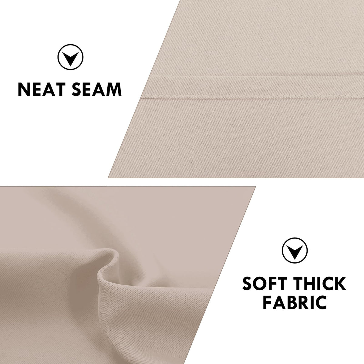 Short Blackout Curtains 60 x 36 Inch Long for Kitchen RV Bunk Camel (2 Count)