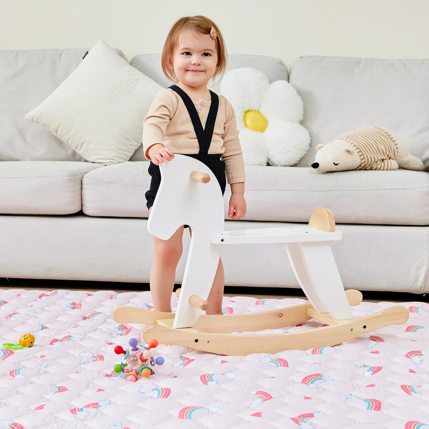Baby Play Mat, Extra Large&Thick Baby Mat for Floor, 50 x 50 Play Mat for Baby， Foldable Padded Baby Floor Mat